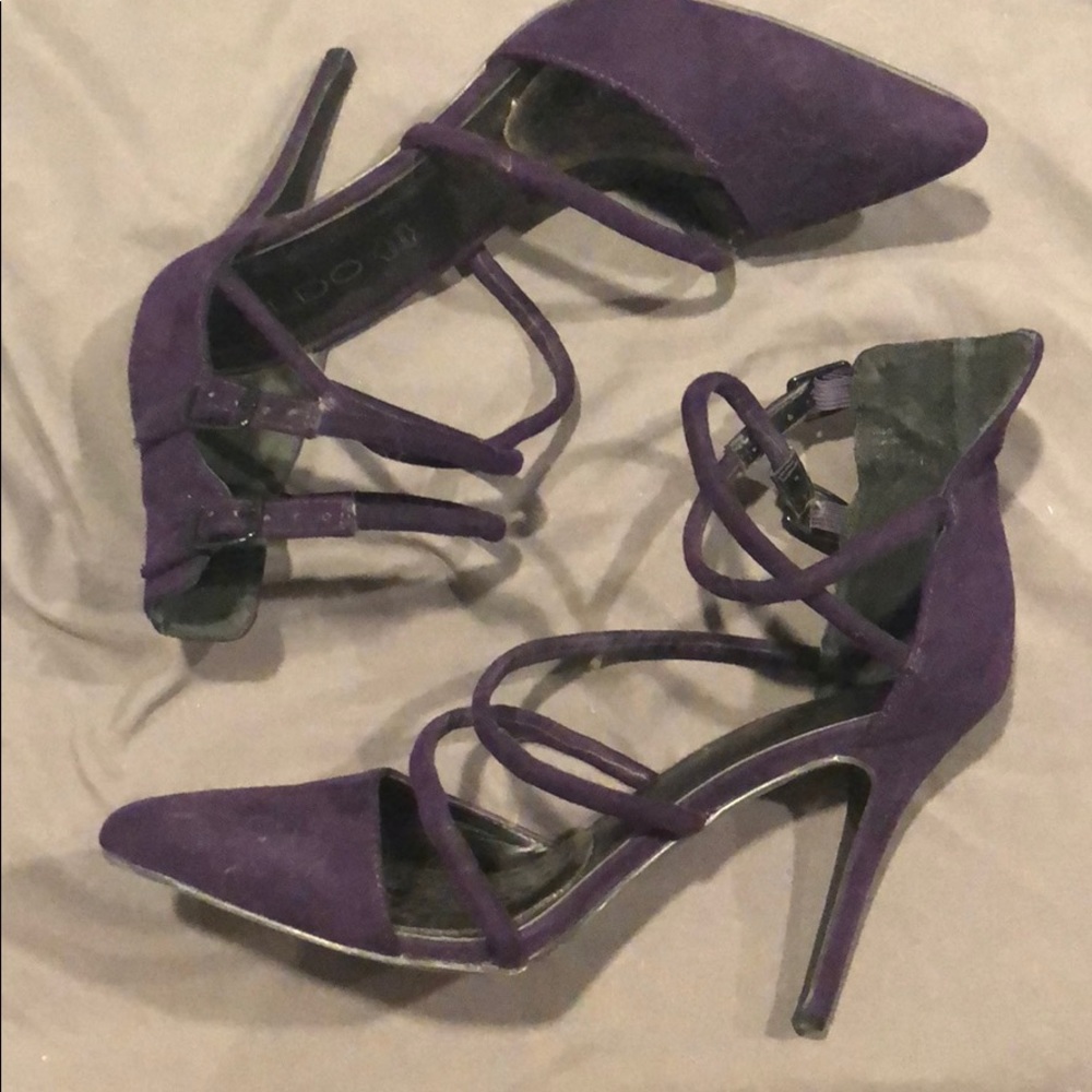 Aldo Purple Strappy Heels